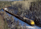 加拿大的铁矿石专用运输列车